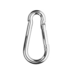 Karabiner Stahl 10 cm 4er Set silber