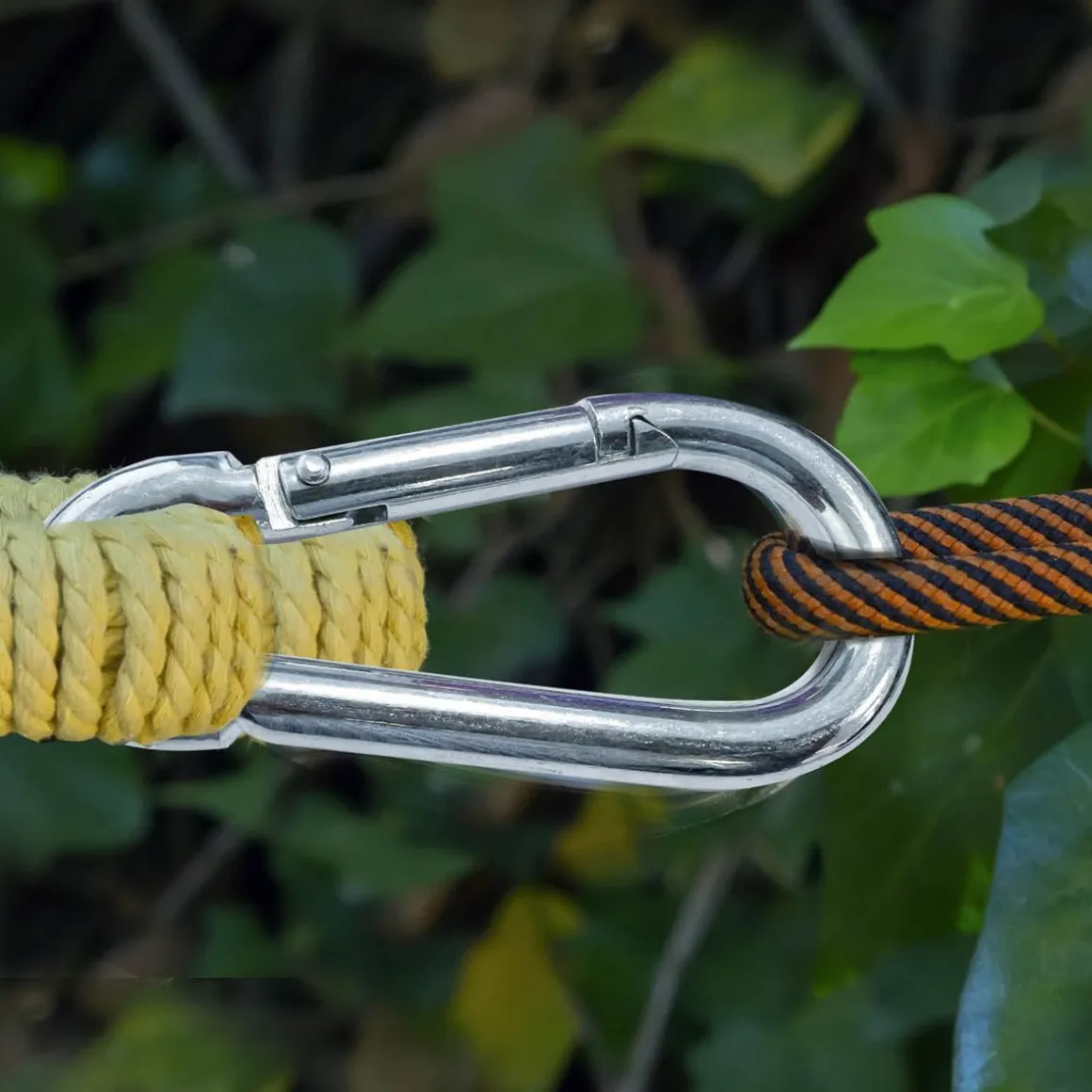 Karabiner Stahl 10 cm 4er Set silber