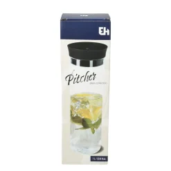 Karaffe Glas mit Deckel 1L