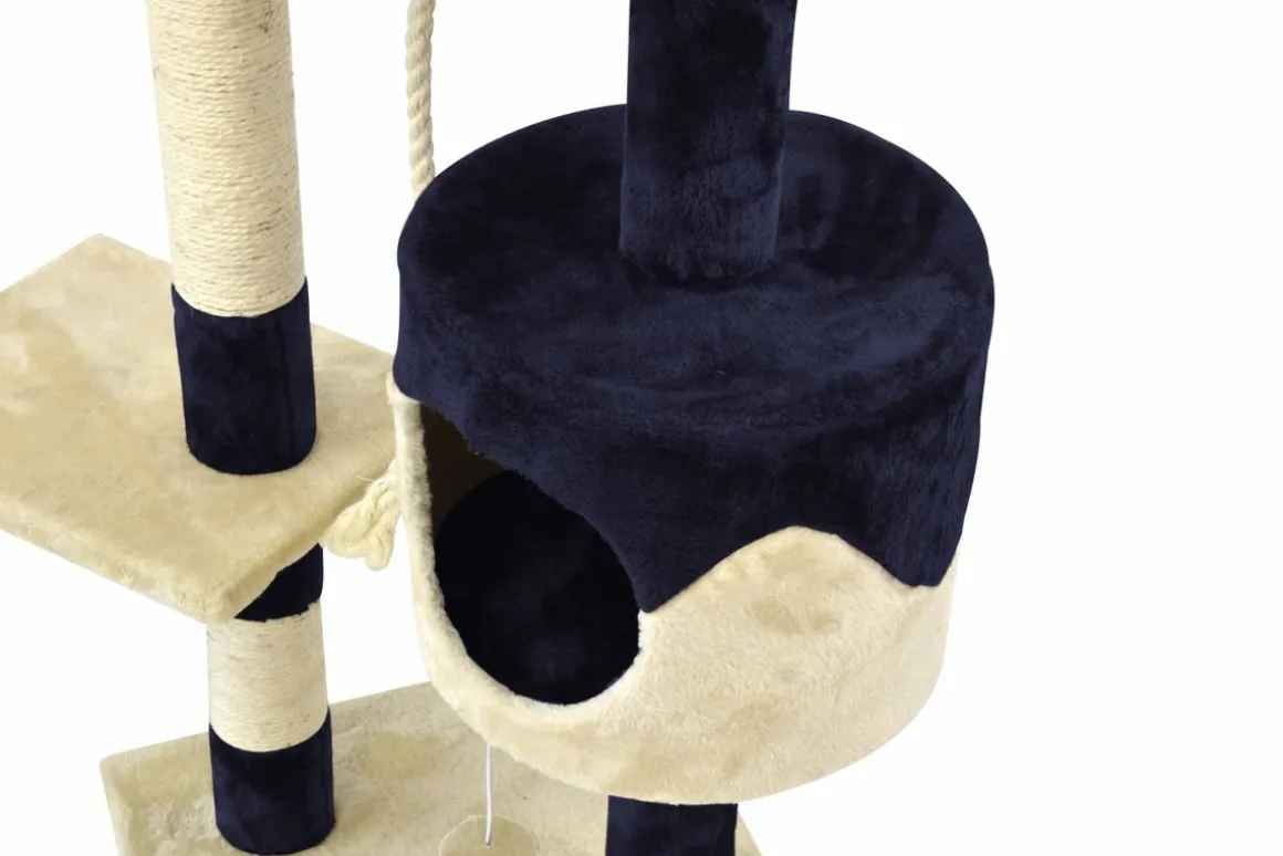 Katzenbaum BAGHIRA 112 cm blau/beige