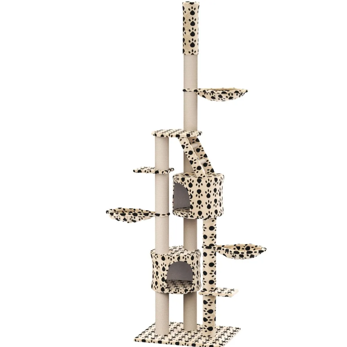 Katzenbaum BALU 265 cm beige mit Pfoten