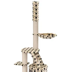 Katzenbaum BALU 265 cm beige mit Pfoten