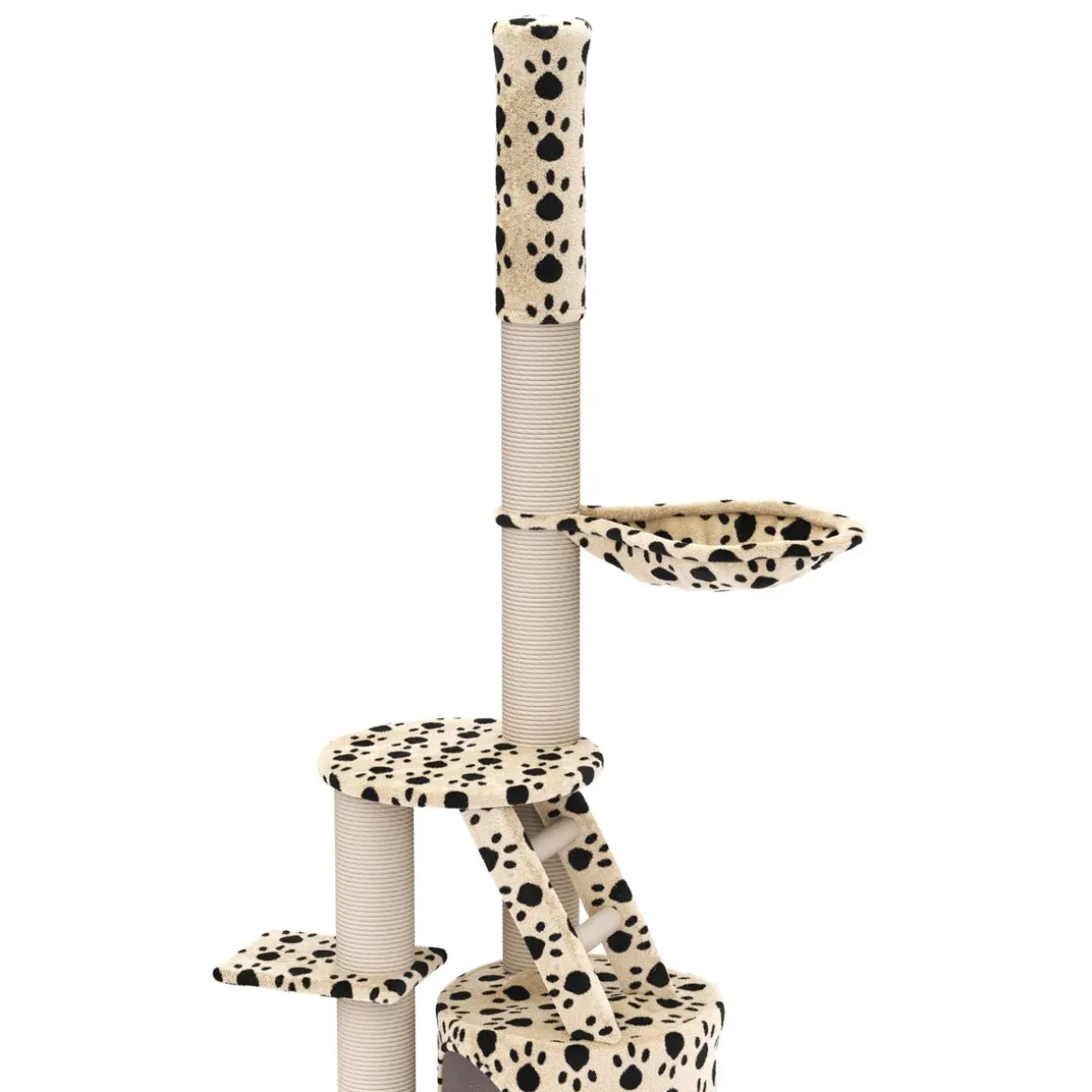 Katzenbaum BALU 265 cm beige mit Pfoten