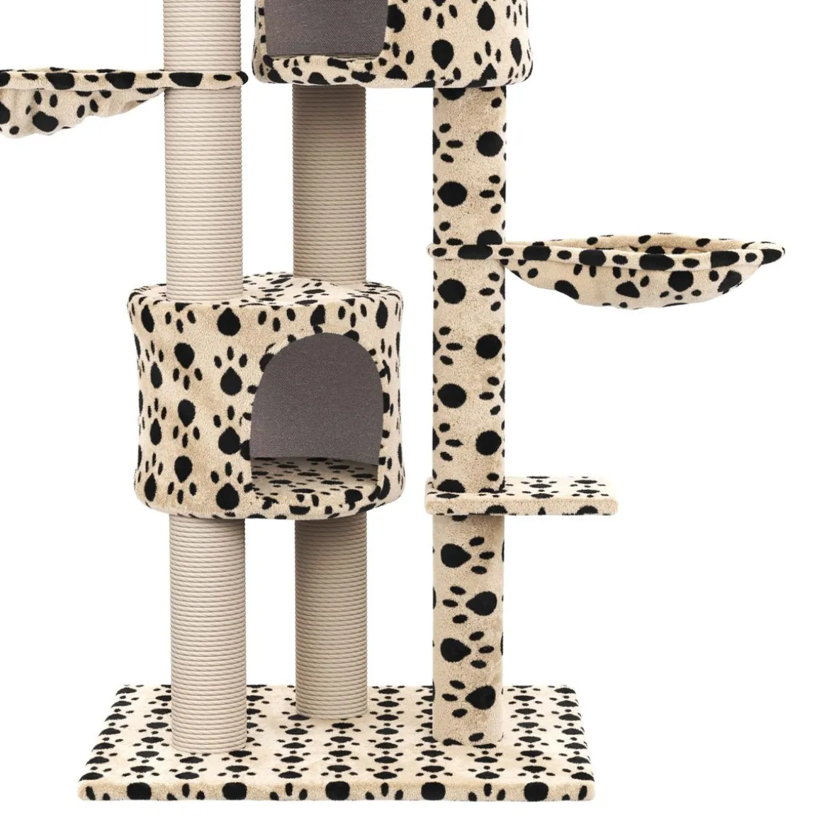 Katzenbaum BALU 265 cm beige mit Pfoten