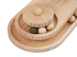 Katzenbaum Kratzstamm mit Spielzeug 42 x 38 cm braun