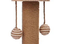 Katzenbaum Kratzstamm mit Spielzeug 42 x 38 cm braun