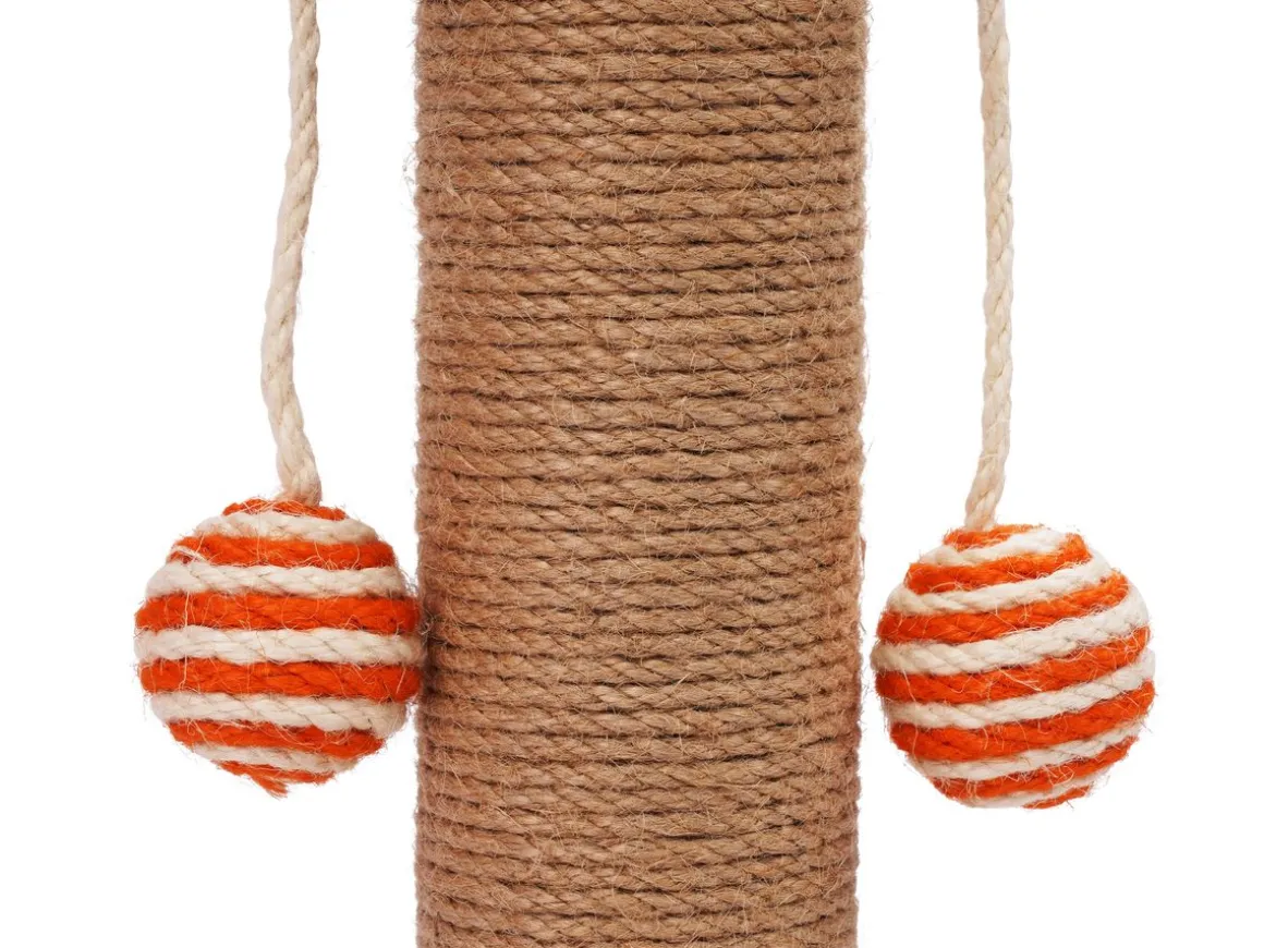 Katzenbaum Kratzstamm mit Spielzeug 26 x 40 cm braun | GONSER.CH