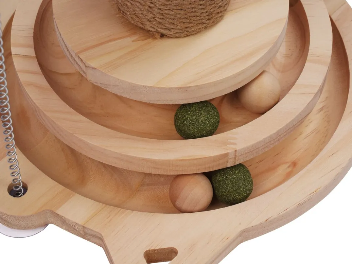 Katzenbaum Kratzstamm mit Spielzeug 26 x 40 cm braun | GONSER.CH
