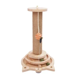 Katzenbaum Kratzstamm mit Spielzeug 26 x 40 cm braun | GONSER.CH
