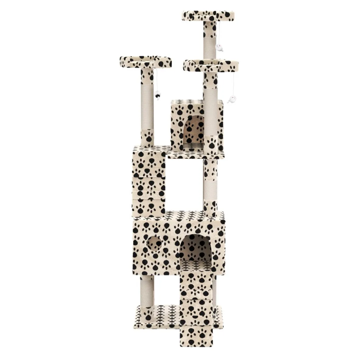 Katzenbaum MAX 182 cm beige mit Pfoten