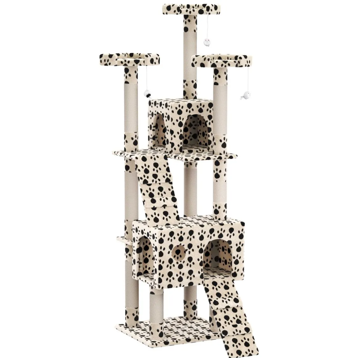 Katzenbaum MAX 182 cm beige mit Pfoten