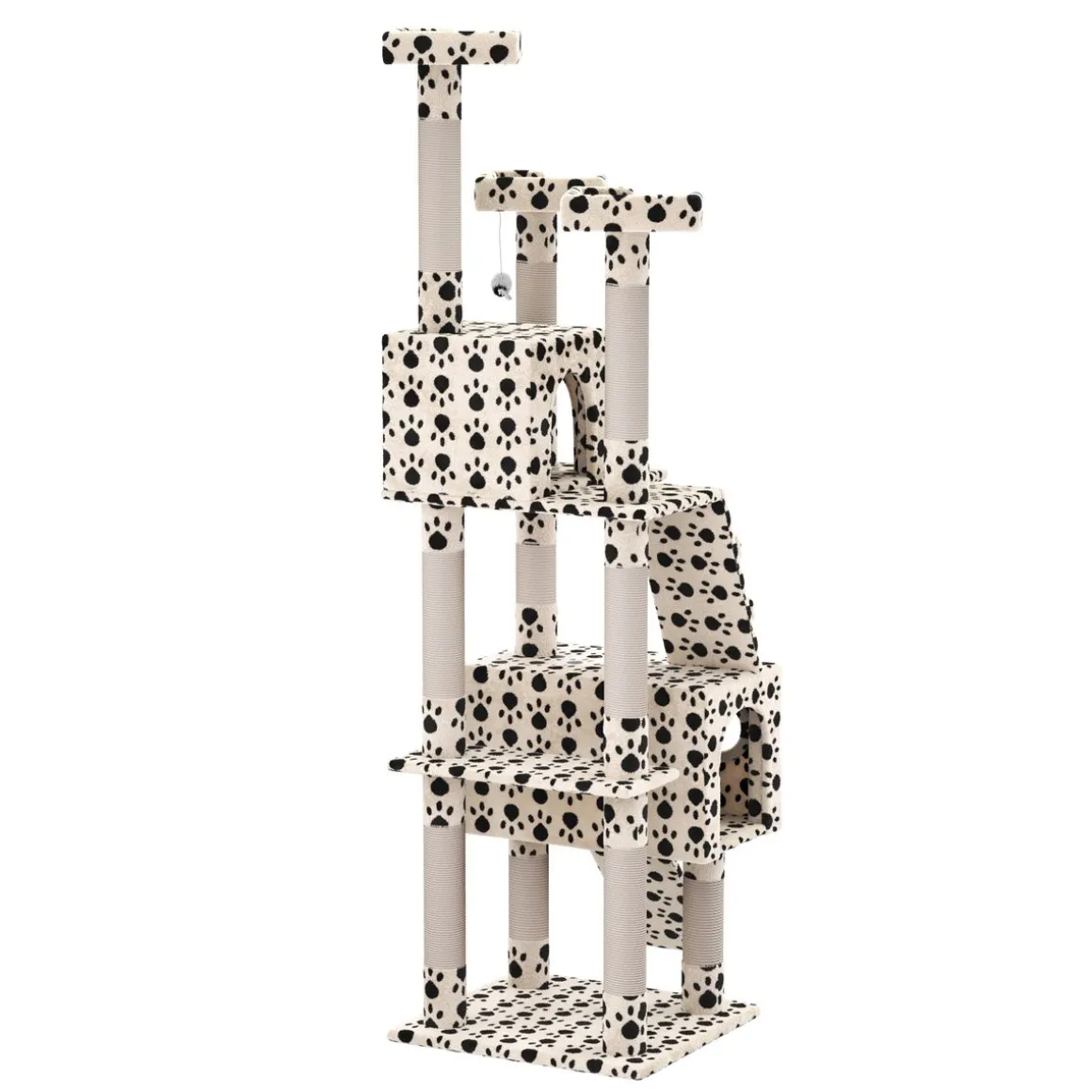 Katzenbaum MAX 182 cm beige mit Pfoten