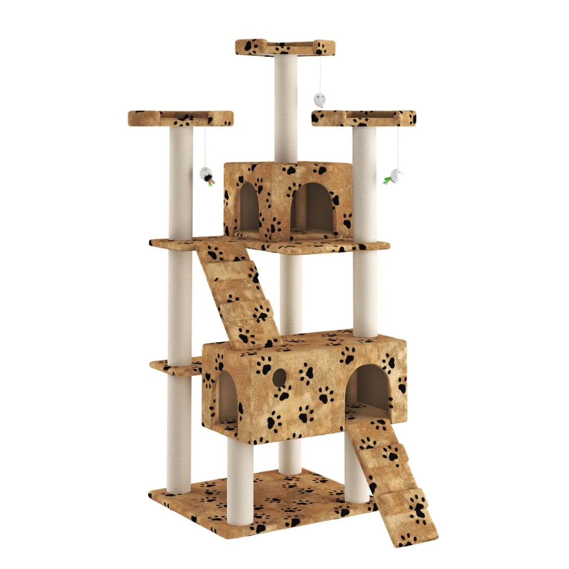 Katzenbaum MIRO 182 cm beige mit Pfoten