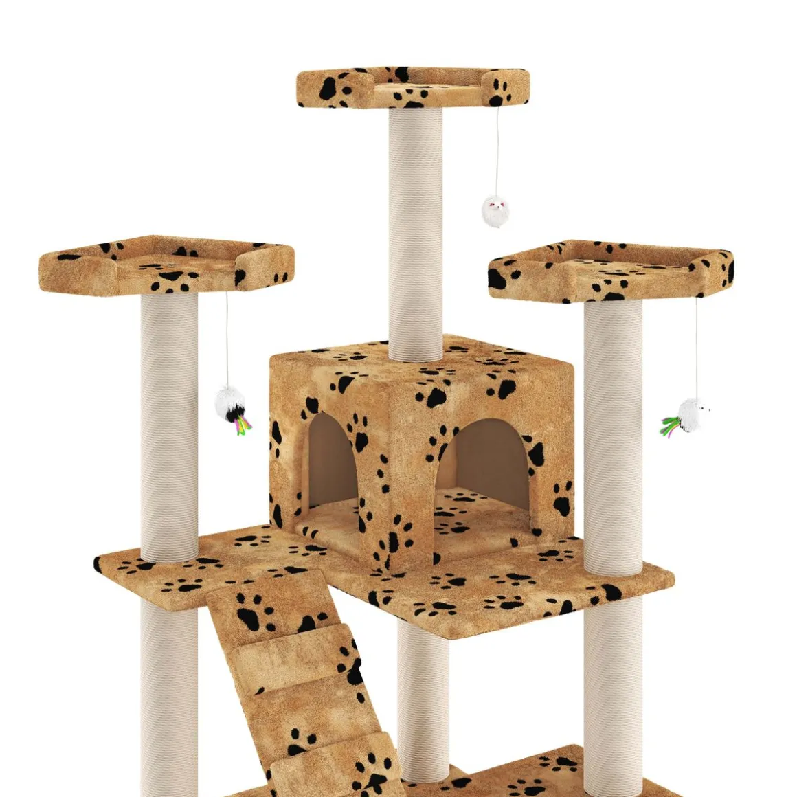 Katzenbaum MIRO 182 cm beige mit Pfoten
