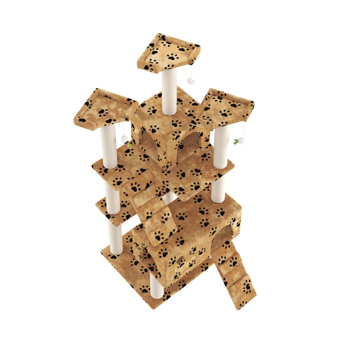Katzenbaum MIRO 182 cm beige mit Pfoten