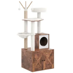 Katzenbaum mit Katzenklo BONITA 145 cm