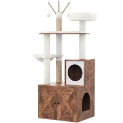 Katzenbaum mit Katzenklo BONITA 145 cm