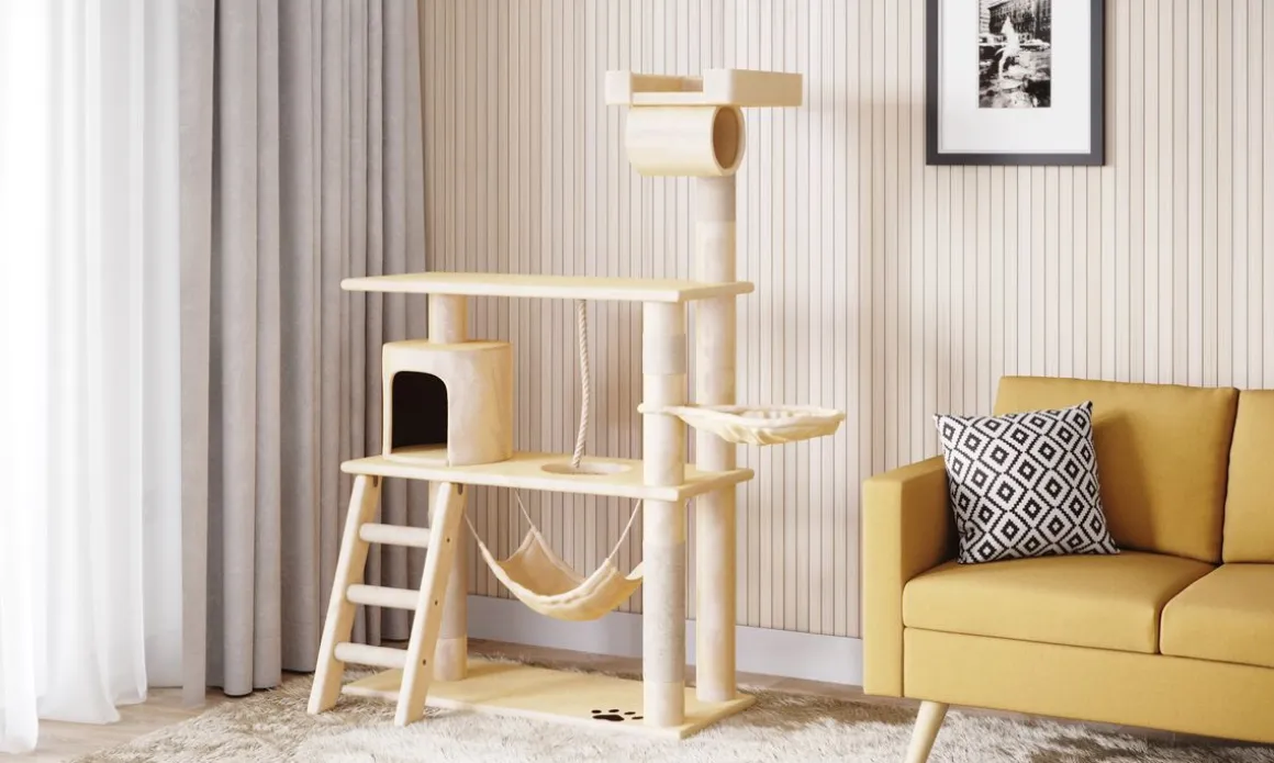Katzenbaum SIMBA 141 cm beige | GONSER.CH