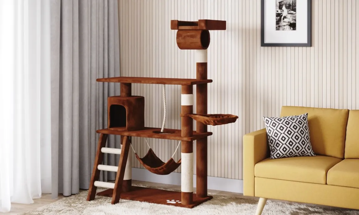 Katzenbaum SIMBA 141 cm braun