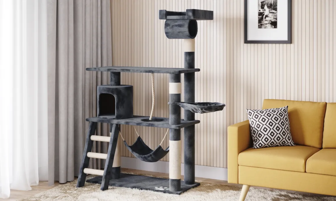 Katzenbaum SIMBA 141 cm grau