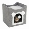 Katzenbett Höhle faltbar 42 x 42 x 36 cm grau