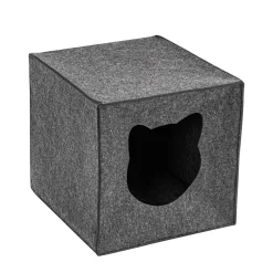 Katzenbett Höhle faltbar 33 x 33 x 37 cm anthrazit