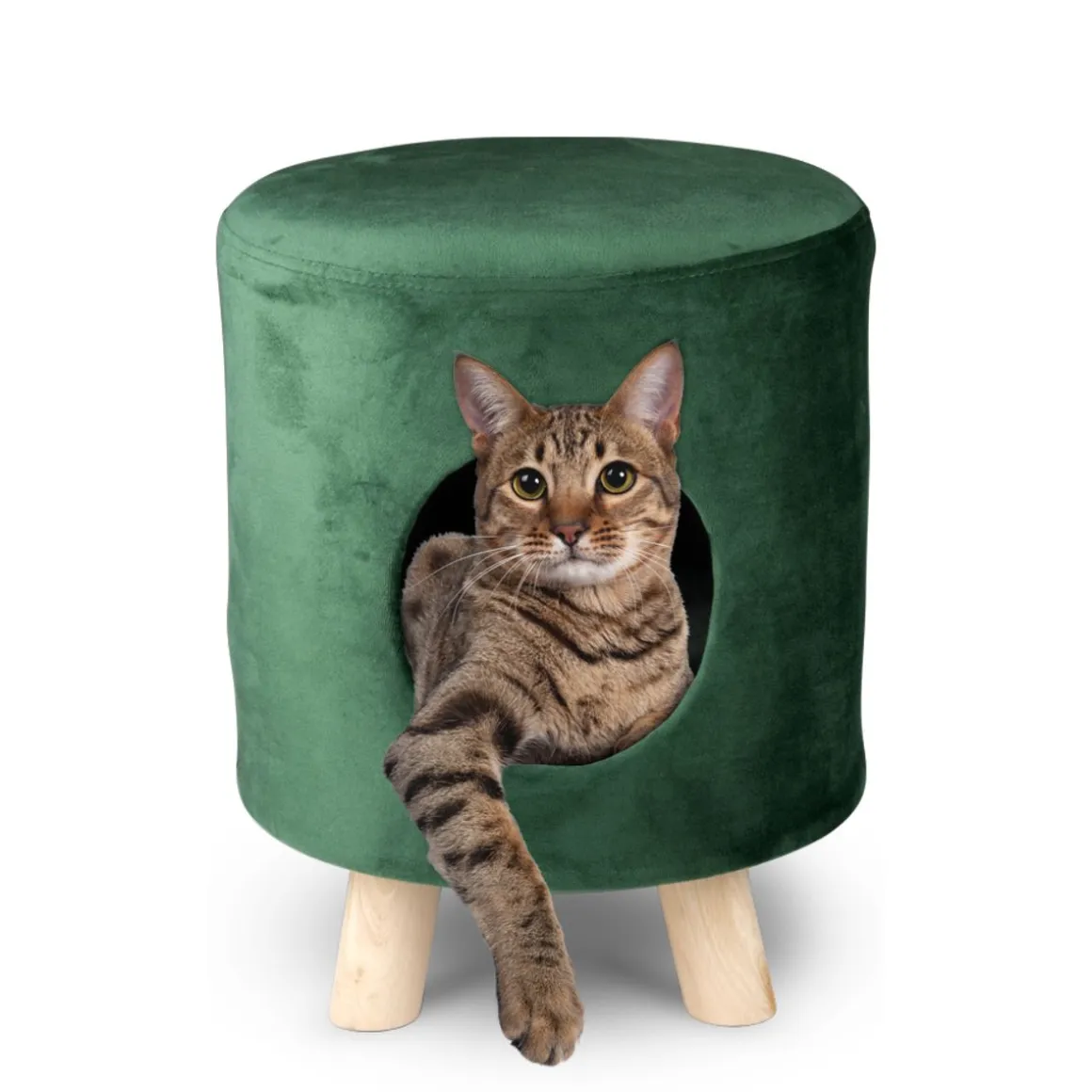 Katzenbett Höhle 33 x 44 cm grün