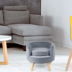 Katzenbett Sofa 40 x 36 cm grau