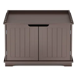 Katzenhaus für Katzentoilette 75 x 52 cm dunkelbraun