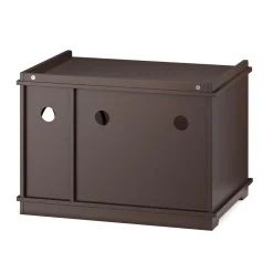 Katzenhaus für Katzentoilette 75 x 52 cm dunkelbraun