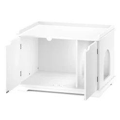 Katzenhaus für Katzentoilette 75 x 52 cm weiss