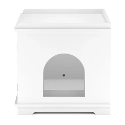 Katzenhaus für Katzentoilette 75 x 52 cm weiss
