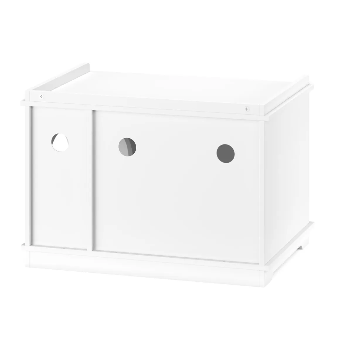 Katzenhaus für Katzentoilette 75 x 52 cm weiss