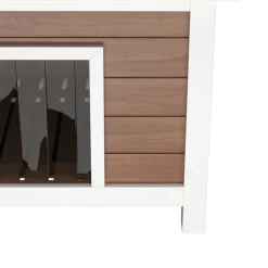 Katzenhaus Outdoor Holz 57 x 45 x 43 cm natur/weiss