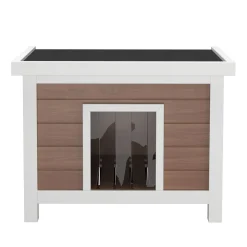 Katzenhaus Outdoor Holz 57 x 45 x 43 cm natur/weiss
