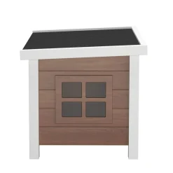 Katzenhaus Outdoor Holz 57 x 45 x 43 cm natur/weiss