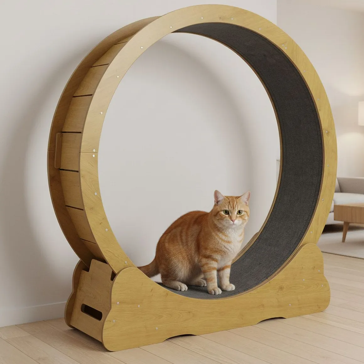 Katzenlaufrad 132 cm braun