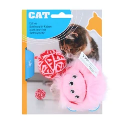 Katzenspielzeug Ball Set 6 cm 2-teilig rosa