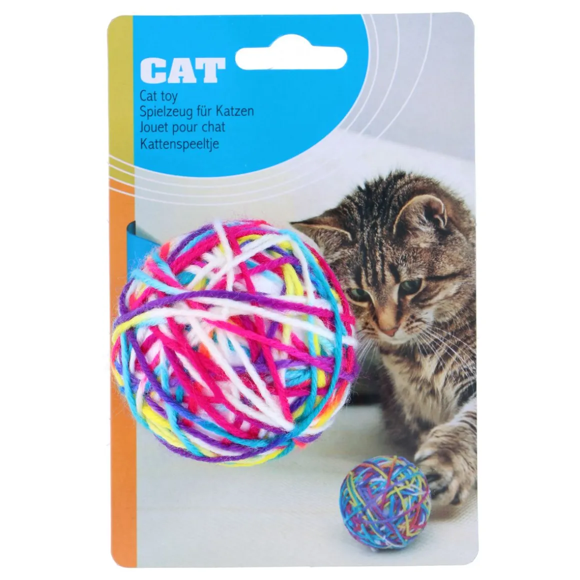 Katzenspielzeug Garnball 6 cm bunt