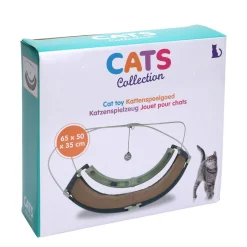 Katzenspielzeug Jutebrett mit Spielball