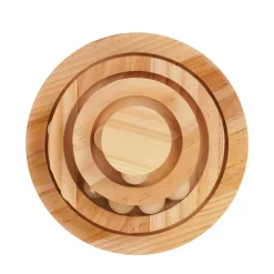 Katzenspielzeug Kugelbahn Holz 21 x 11 cm natur