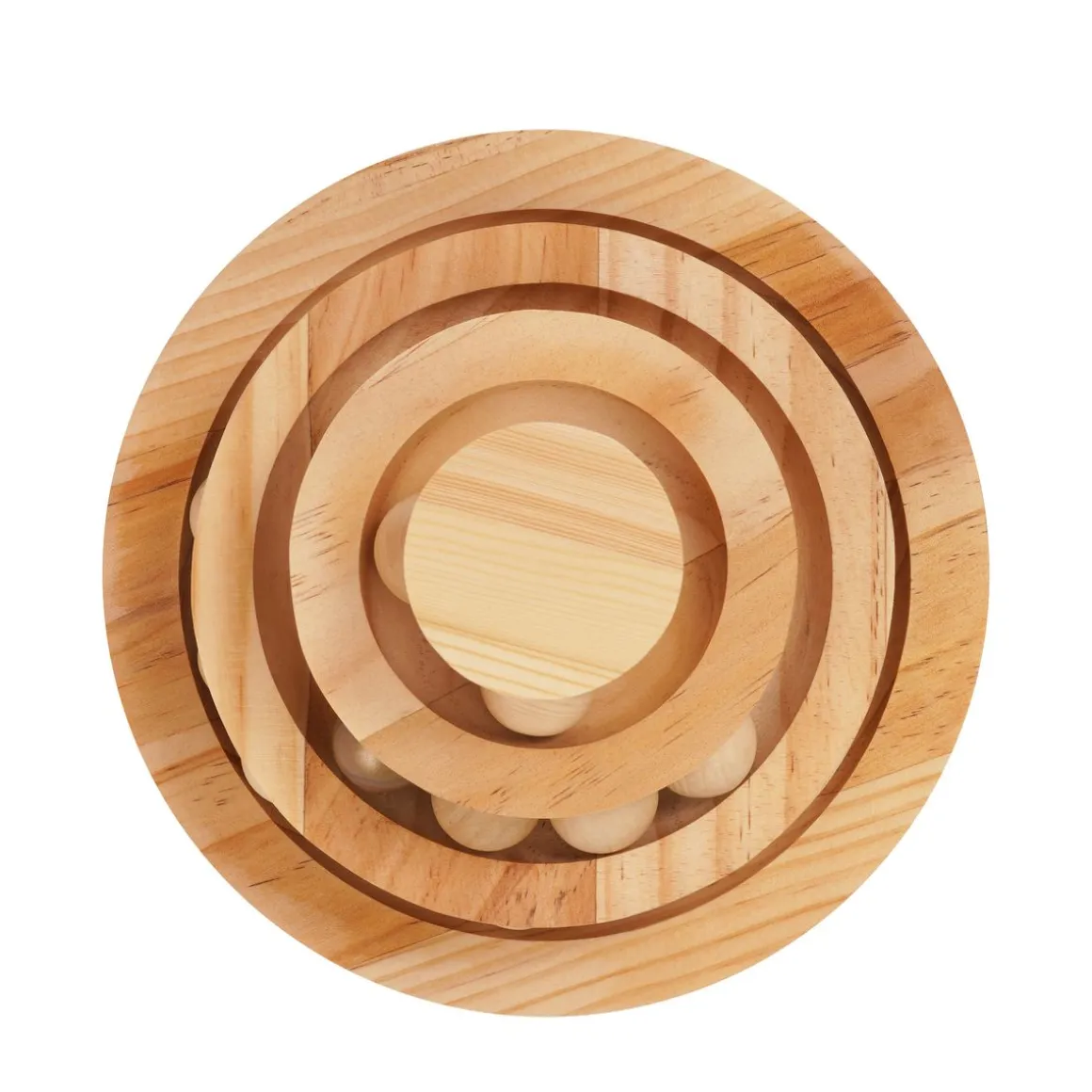 Katzenspielzeug Kugelbahn Holz 21 x 11 cm natur