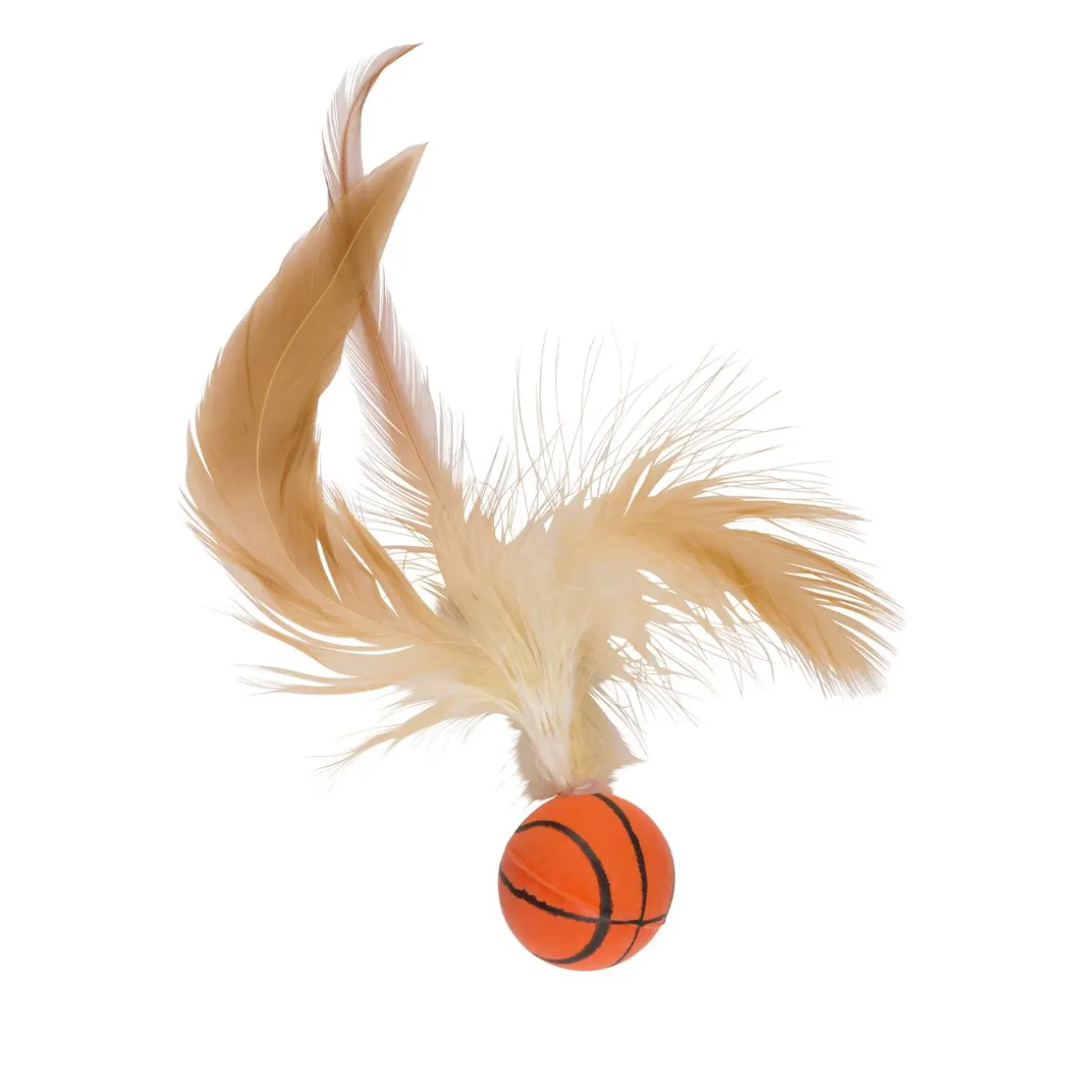 Katzenspielzeug Spielball mit Feder 5 cm