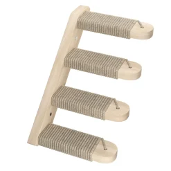 Katzentreppe mit Jute zur Wandmontage rechts
