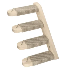 Katzentreppe mit Jute zur Wandmontage links