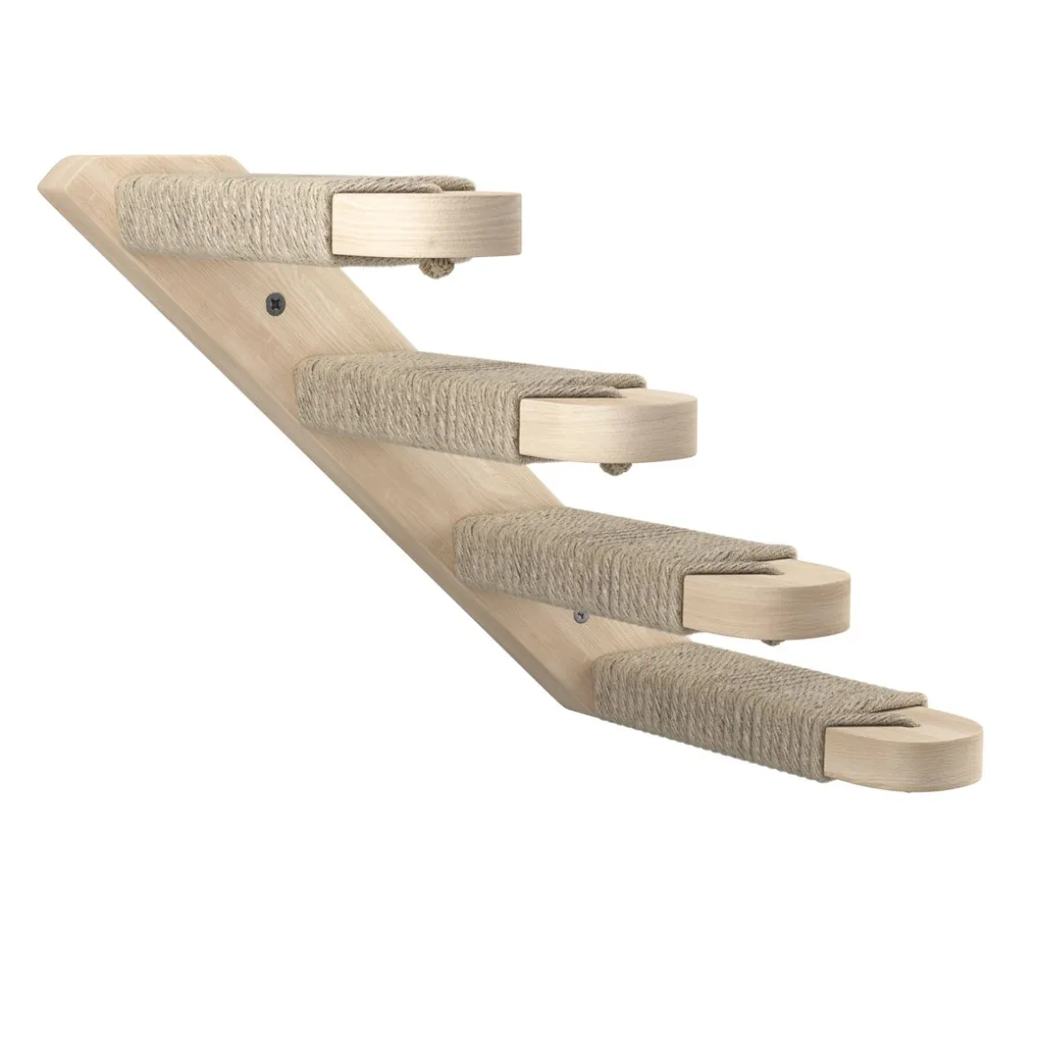Katzentreppe mit Jute zur Wandmontage links