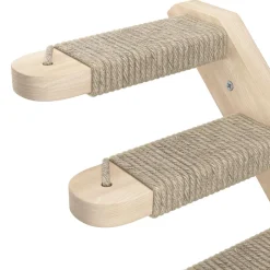 Katzentreppe mit Jute zur Wandmontage links