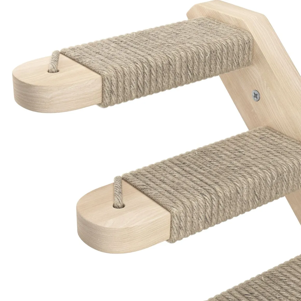 Katzentreppe mit Jute zur Wandmontage links