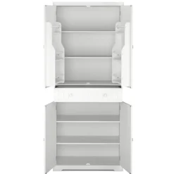 Küchenbuffet Hochschrank 76 x 182 cm weiss