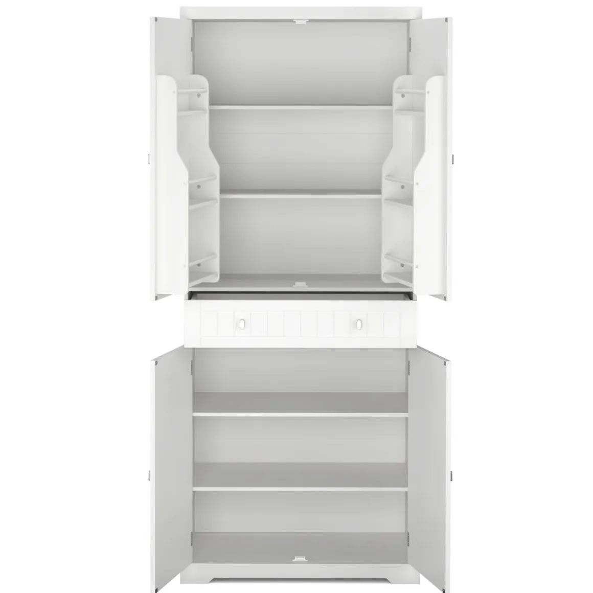 Küchenbuffet Hochschrank 76 x 182 cm weiss